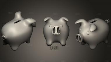 Piggybank stl model for CNC